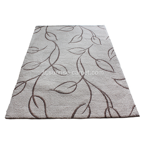 Microfibre Shaggy avec tapis à motifs fins